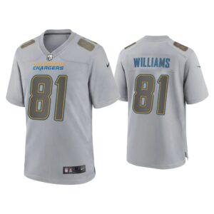 Men Mike Williams Los Angeles Chargers Gray Atmosphere Fashion Game Jersey