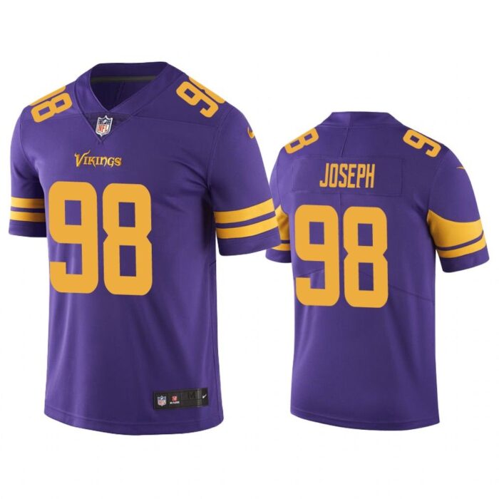 Men Minnesota Vikings Linval Joseph #98 Purple Color Rush Limited Jersey