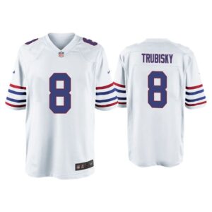 Men Mitchell Trubisky Buffalo Bills White Alternate Game Jersey