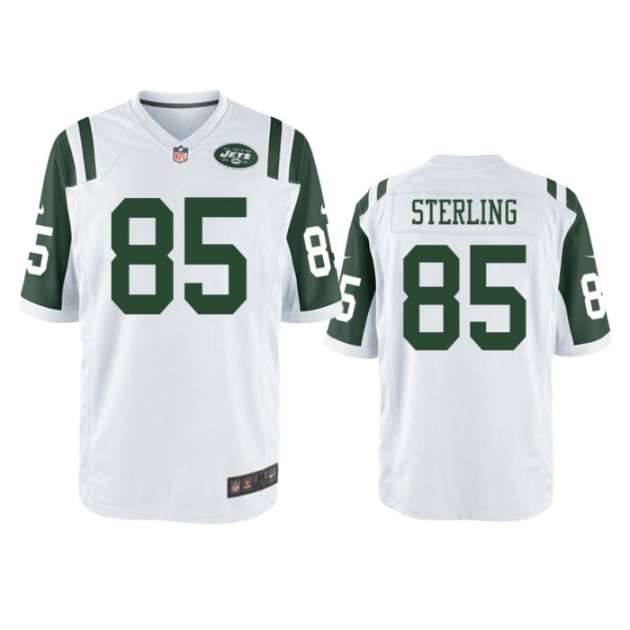 Men Neal Sterling #85 New York Jets White Game Jersey