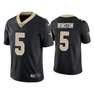 Men New Orleans Saints Jameis Winston Vapor Limited Black Jersey