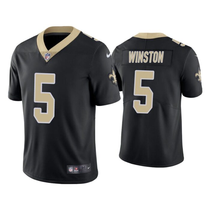 Men New Orleans Saints Jameis Winston Vapor Limited Black Jersey