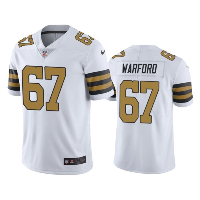 Men New Orleans Saints Larry Warford #67 White Color Rush Limited Jersey