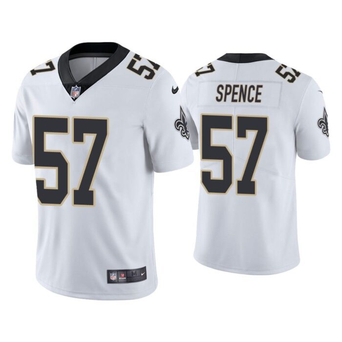 Men New Orleans Saints Noah Spence Vapor Limited White Jersey