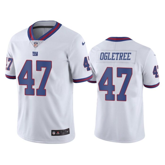 Men New York Giants Alec Ogletree #47 White Color Rush Limited Jersey