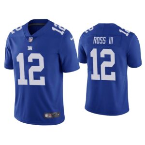 Men New York Giants John Ross III Vapor Limited Blue Jersey