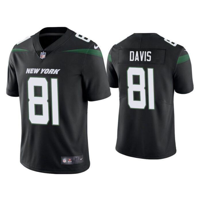 Men New York Jets Corey Davis Vapor Limited Black Jersey