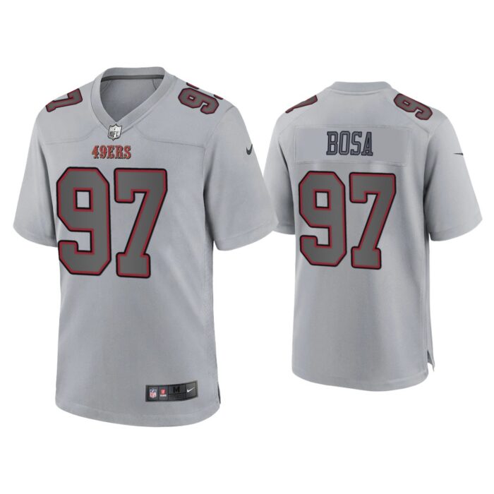 Men Nick Bosa San Francisco 49ers Gray Atmosphere Fashion Game Jersey