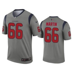 Men Nick Martin Houston Texans Gray Inverted Legend Jersey