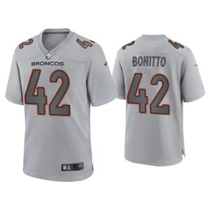 Men Nik Bonitto Denver Broncos Gray Atmosphere Fashion Game Jersey