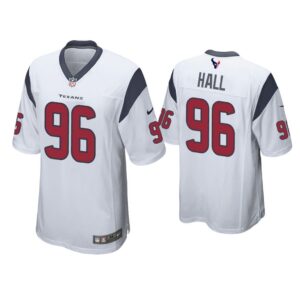 Men P.J. Hall Houston Texans White Game Jersey