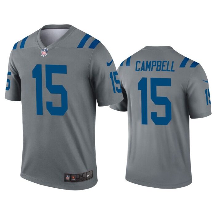 Men Parris Campbell Indianapolis Colts Gray Inverted Legend Jersey