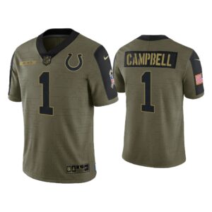 Men Parris Campbell Indianapolis Colts Olive 2021 Salute To Service Limited Jersey