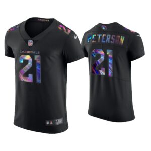 Men Patrick Peterson Arizona Cardinals Black Golden Edition Holographic Jersey