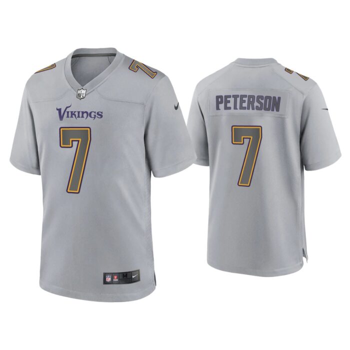 Men Patrick Peterson Minnesota Vikings Gray Atmosphere Fashion Game Jersey