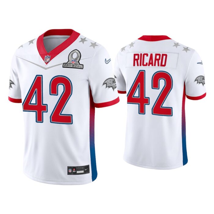 Men Patrick Ricard Baltimore Ravens 2022 AFC Pro Bowl White Game Jersey