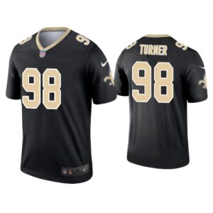 Men Payton Turner New Orleans Saints Black Legend Jersey