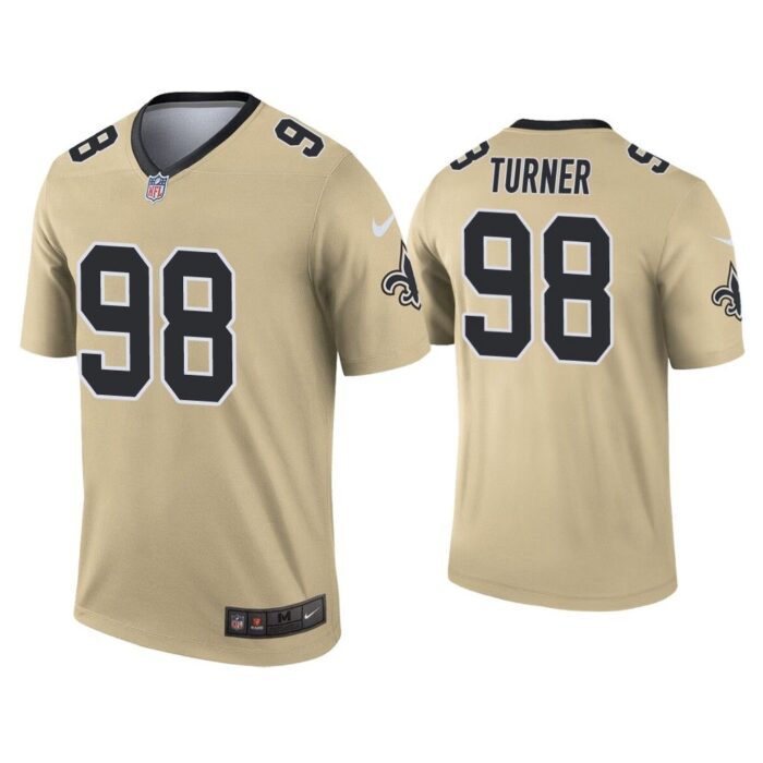 Men Payton Turner New Orleans Saints Gold Inverted Legend Jersey