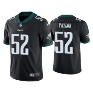 Men Philadelphia Eagles Davion Taylor Vapor Limited Black Jersey