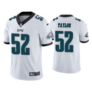 Men Philadelphia Eagles Davion Taylor Vapor Limited White Jersey