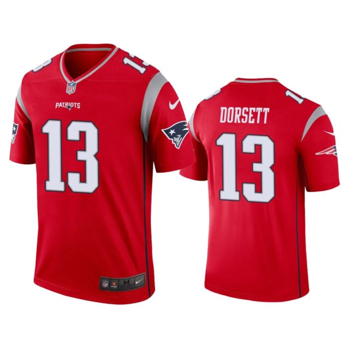 Men Phillip Dorsett New England Patriots Red Inverted Legend Jersey