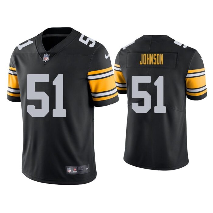 Men Pittsburgh Steelers Buddy Johnson Vapor Limited Black Jersey