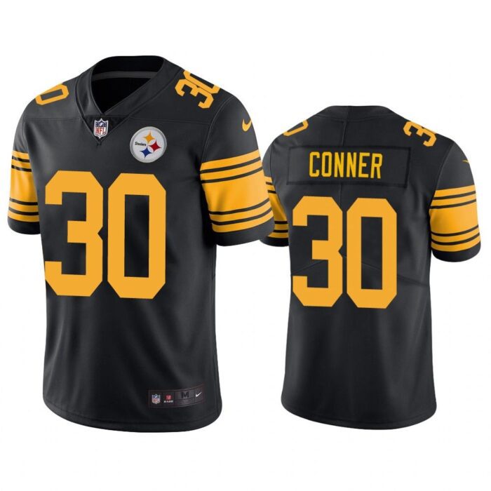 Men Pittsburgh Steelers James Conner #30 Black Color Rush Limited Jersey