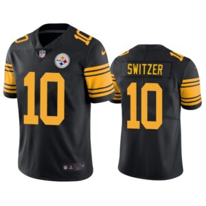 Men Pittsburgh Steelers Ryan Switzer #10 Black Color Rush Limited Jersey