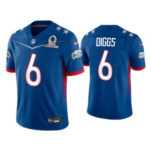 Men Quandre Diggs Seattle Seahawks 2022 NFC Pro Bowl Royal Game Jersey