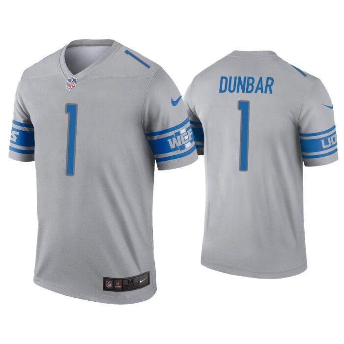 Men Quinton Dunbar Detroit Lions Gray Inverted Legend Jersey