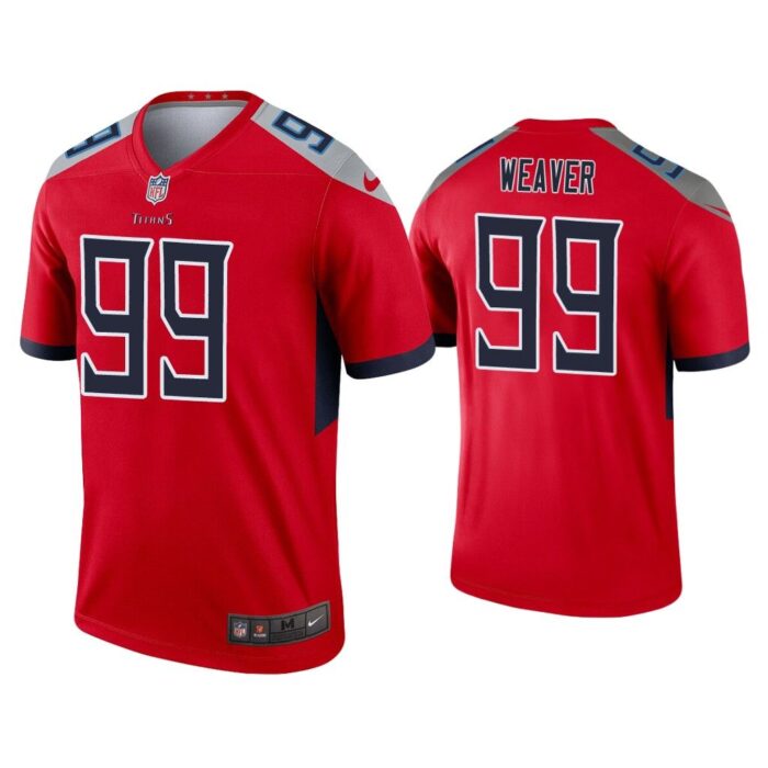 Men Rashad Weaver Tennessee Titans Red Inverted Legend Jersey