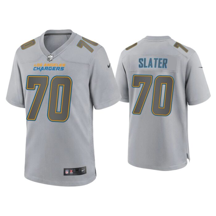 Men Rashawn Slater Los Angeles Chargers Gray Atmosphere Fashion Game Jersey