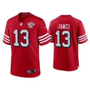 Men Richie James San Francisco 49ers Scarlet 75th Anniversary Game Jersey