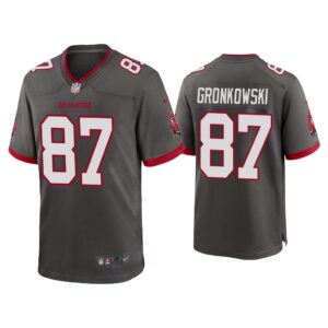 Men Rob Gronkowski Tampa Bay Buccaneers Pewter Alternate Game Jersey