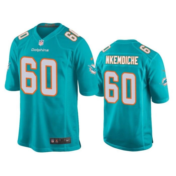 Men Robert Nkemdiche Miami Dolphins Aqua Game Jersey