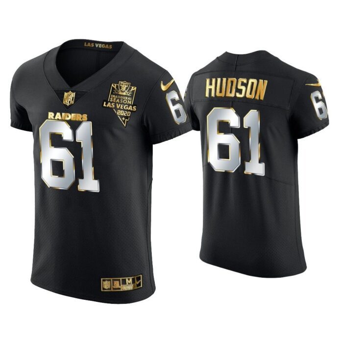 Men Rodney Hudson Las Vegas Raiders Black Golden Edition Elite Jersey