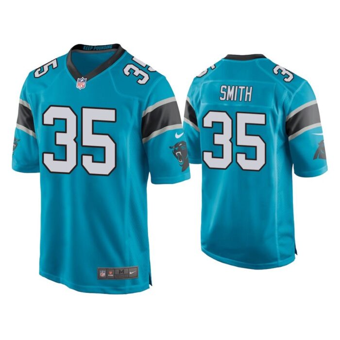 Men Rodney Smith Carolina Panthers Blue Game Jersey