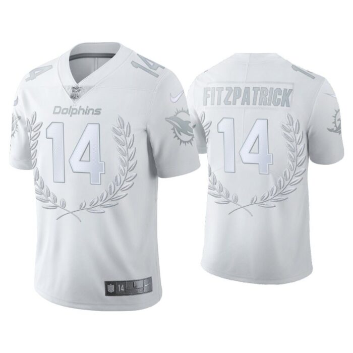 Men Ryan Fitzpatrick Miami Dolphins White Platinum Limited Jersey