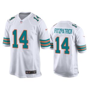 Men Ryan Fitzpatrick Miami Dolphins White Throwback Jersey