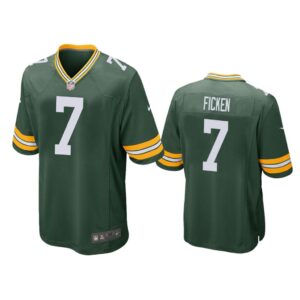 Men Sam Ficken #7 Green Bay Packers Green Game Jersey