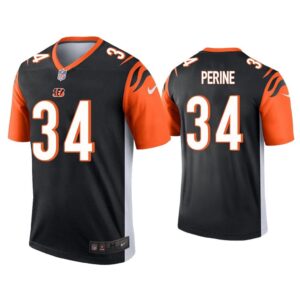 Men Samaje Perine Cincinnati Bengals Black Legend Jersey