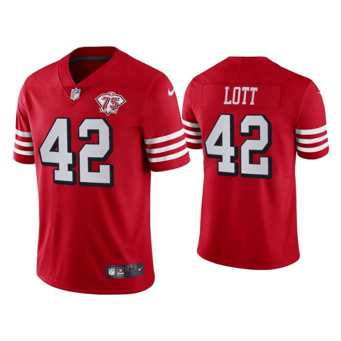 Men San Francisco 49ers Ronnie Lott Vapor Limited Scarlet Jersey