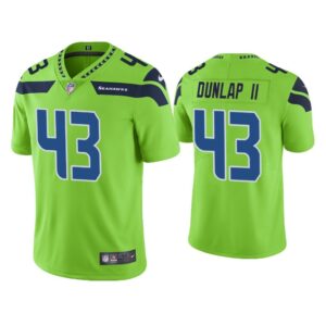 Men Seattle Seahawks Carlos Dunlap II Vapor Limited Neon Green Jersey