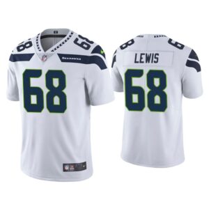 Men Seattle Seahawks Damien Lewis Vapor Limited White Jersey