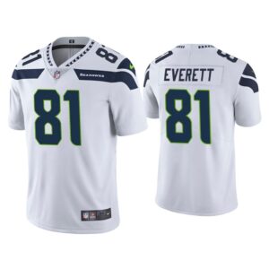 Men Seattle Seahawks Gerald Everett Vapor Limited White Jersey