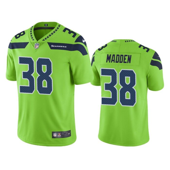 Men Seattle Seahawks Tre Madden #38 Green Color Rush Limited Jersey