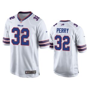 Men Senorise Perry Buffalo Bills White Game Jersey