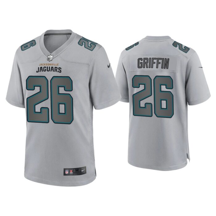 Men Shaquill Griffin Jacksonville Jaguars Gray Atmosphere Fashion Game Jersey