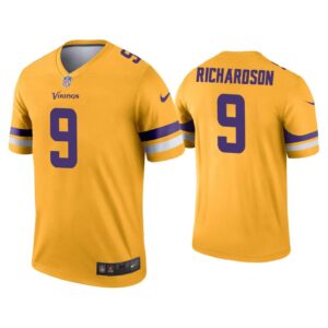 Men Sheldon Richardson Minnesota Vikings Gold Inverted Legend Jersey