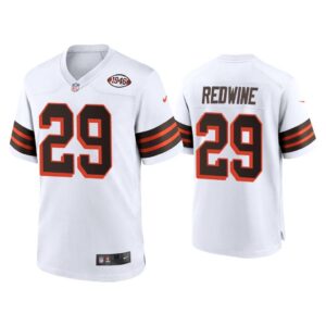 Men Sheldrick Redwine Cleveland Browns White 1946 Collection Alternate Game Jersey